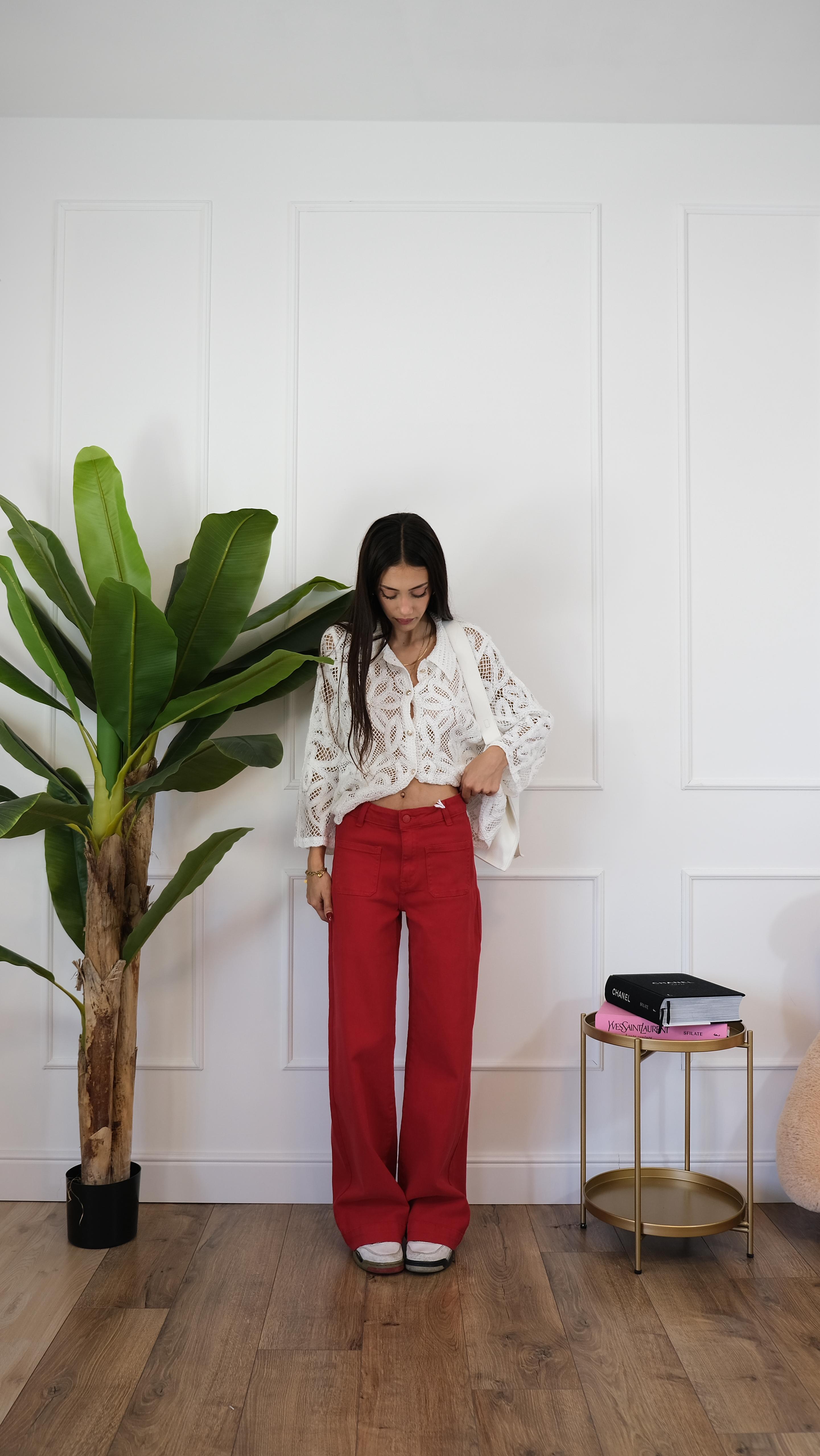 JEANS RED Q153 NEW