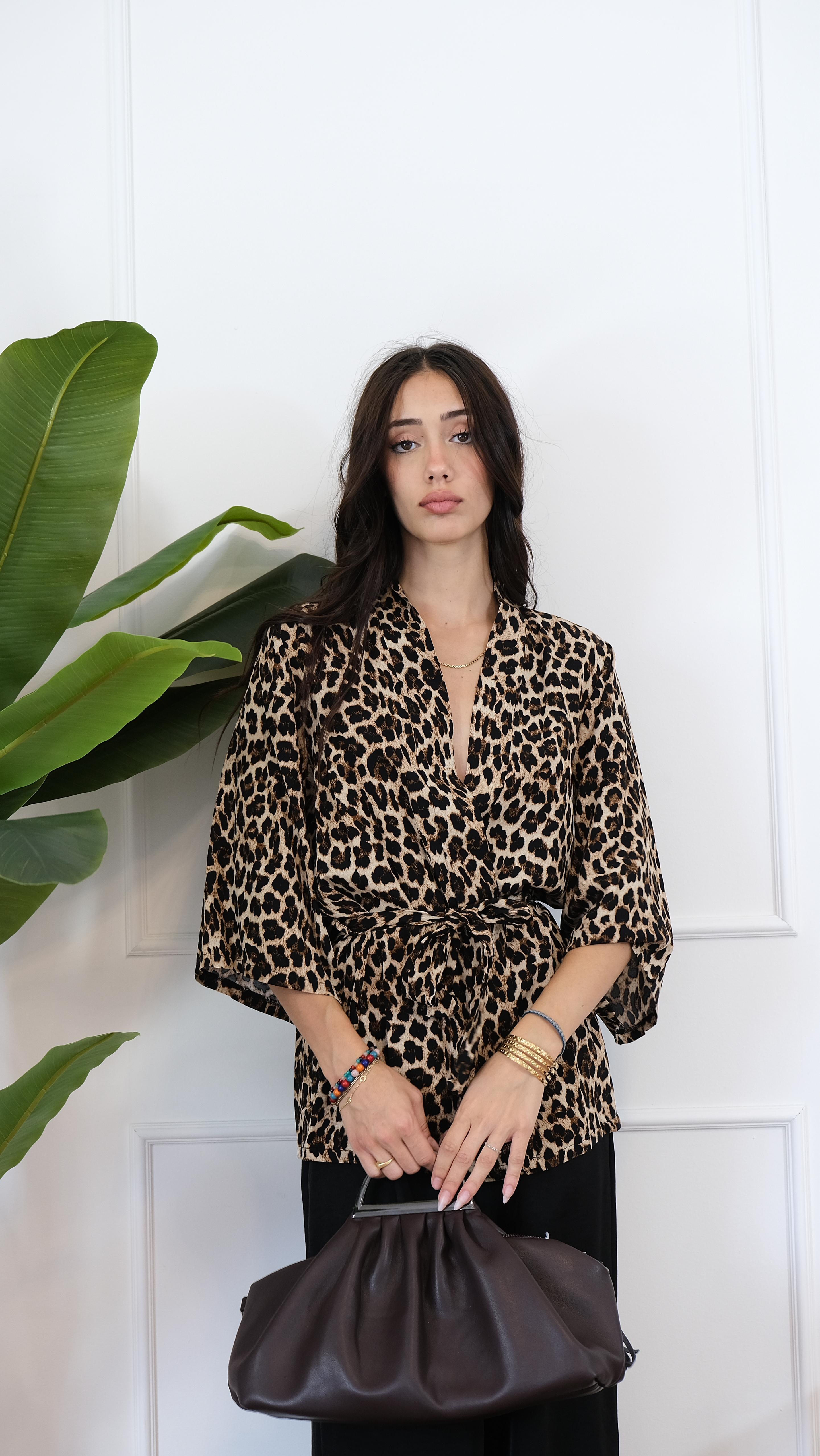 KIMONO LEOPARDATO 210591 NEW