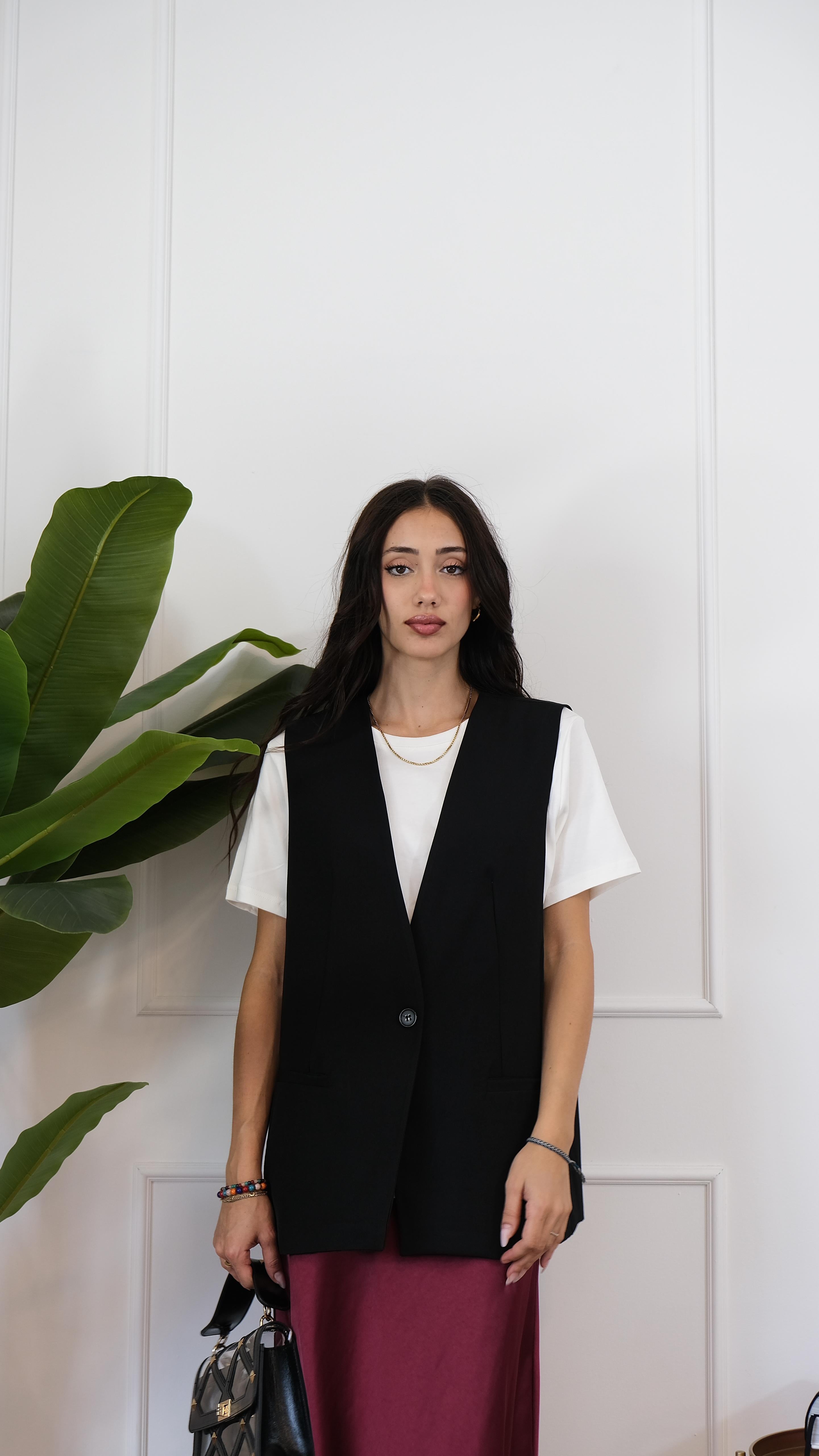 GILET NERO 24264 NEW