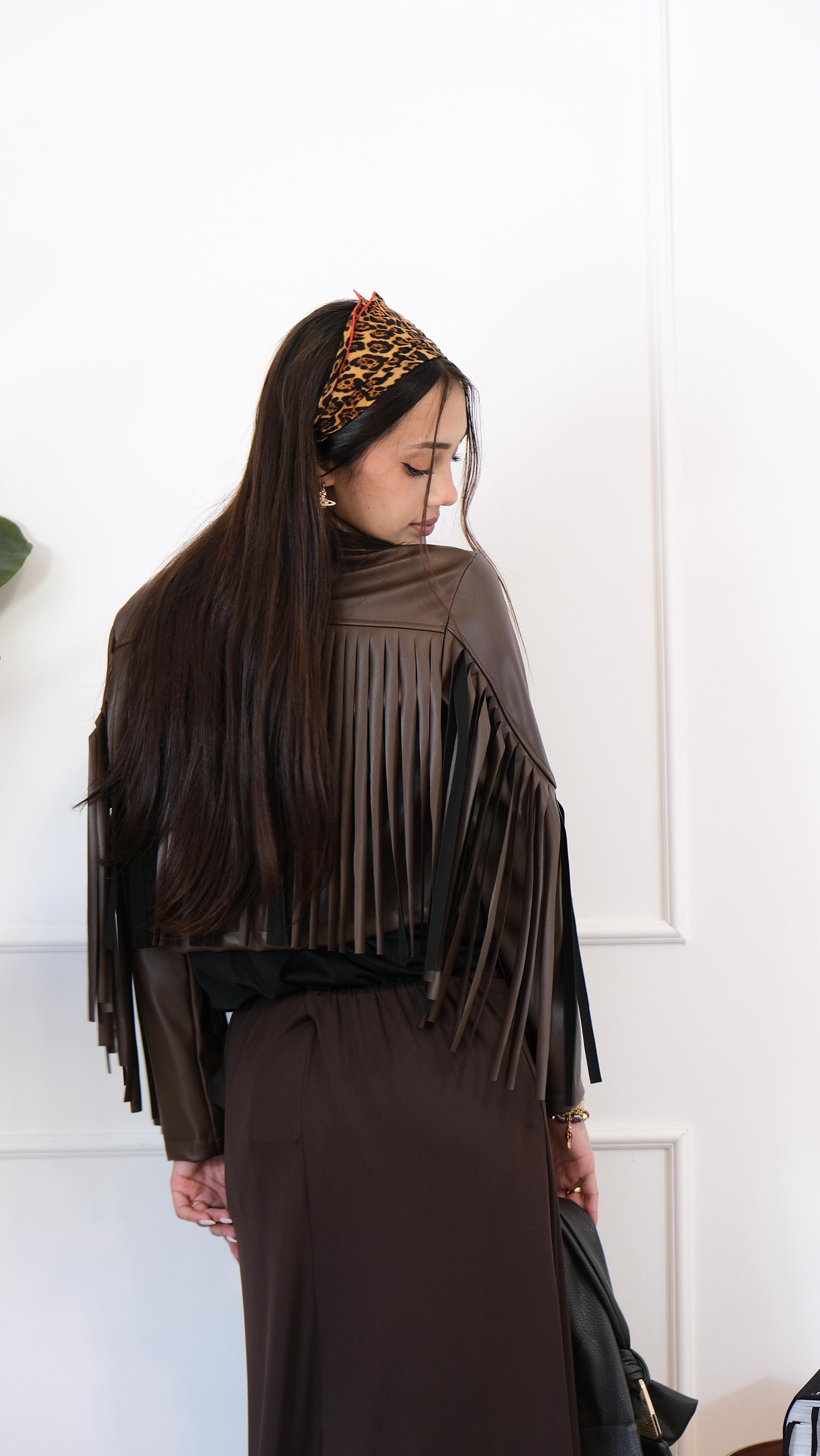 GIACCA ECOPELLE FRANGE 4359 NEW