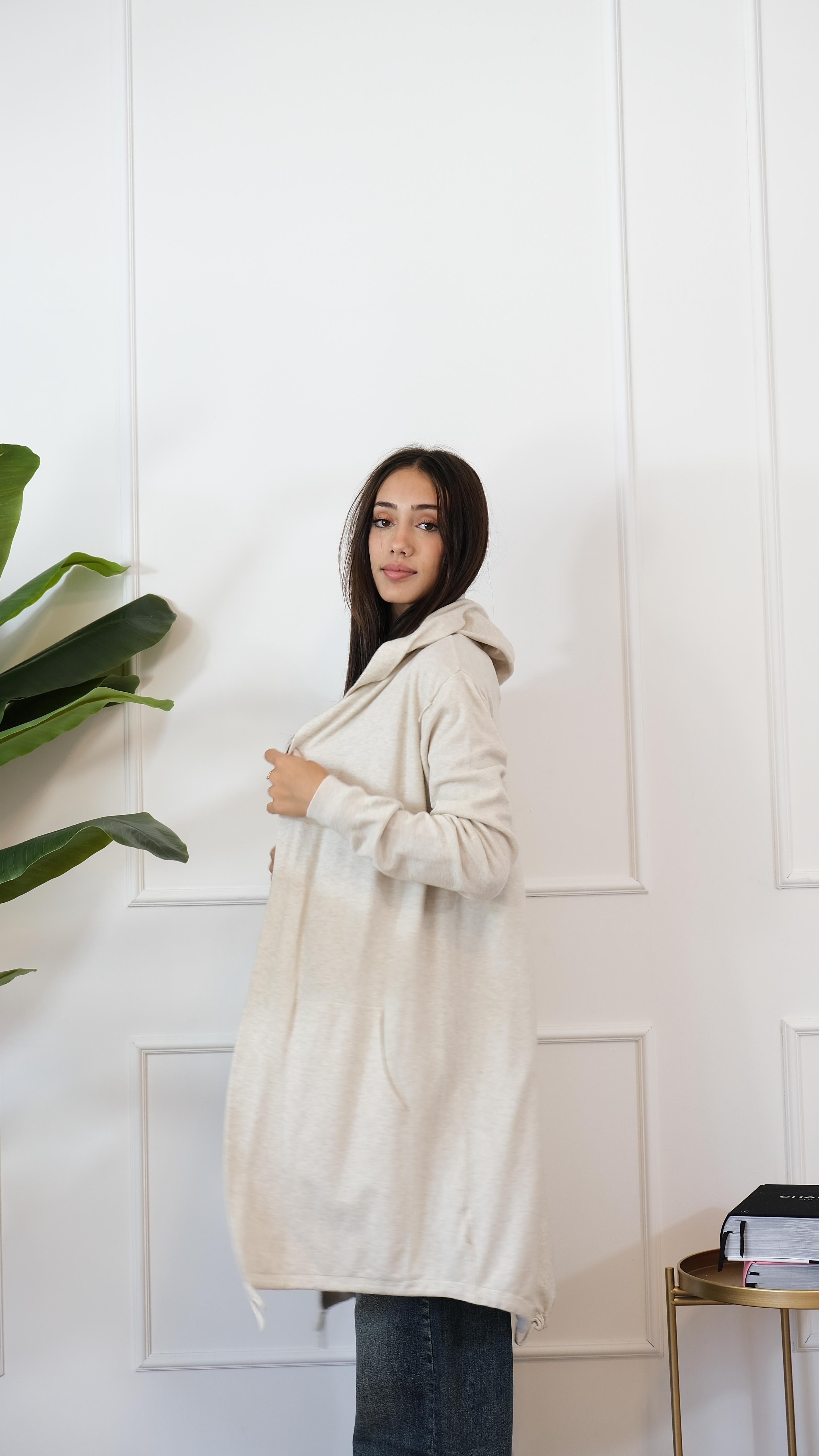 CARDIGAN CON CAPPUCCIO 2555 NEW