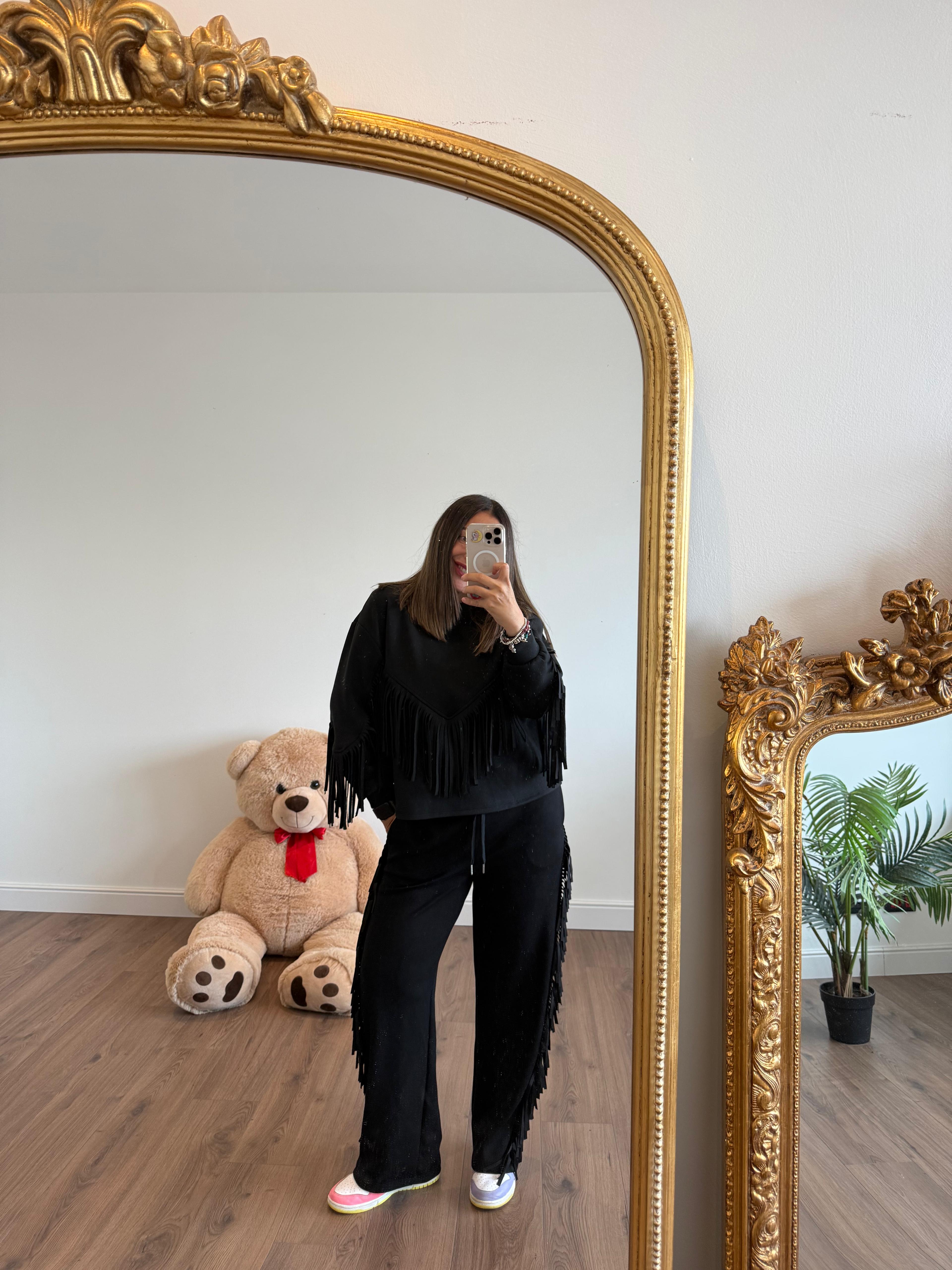 PANTALONI TUTA CON FRANGE 18024013 NEW