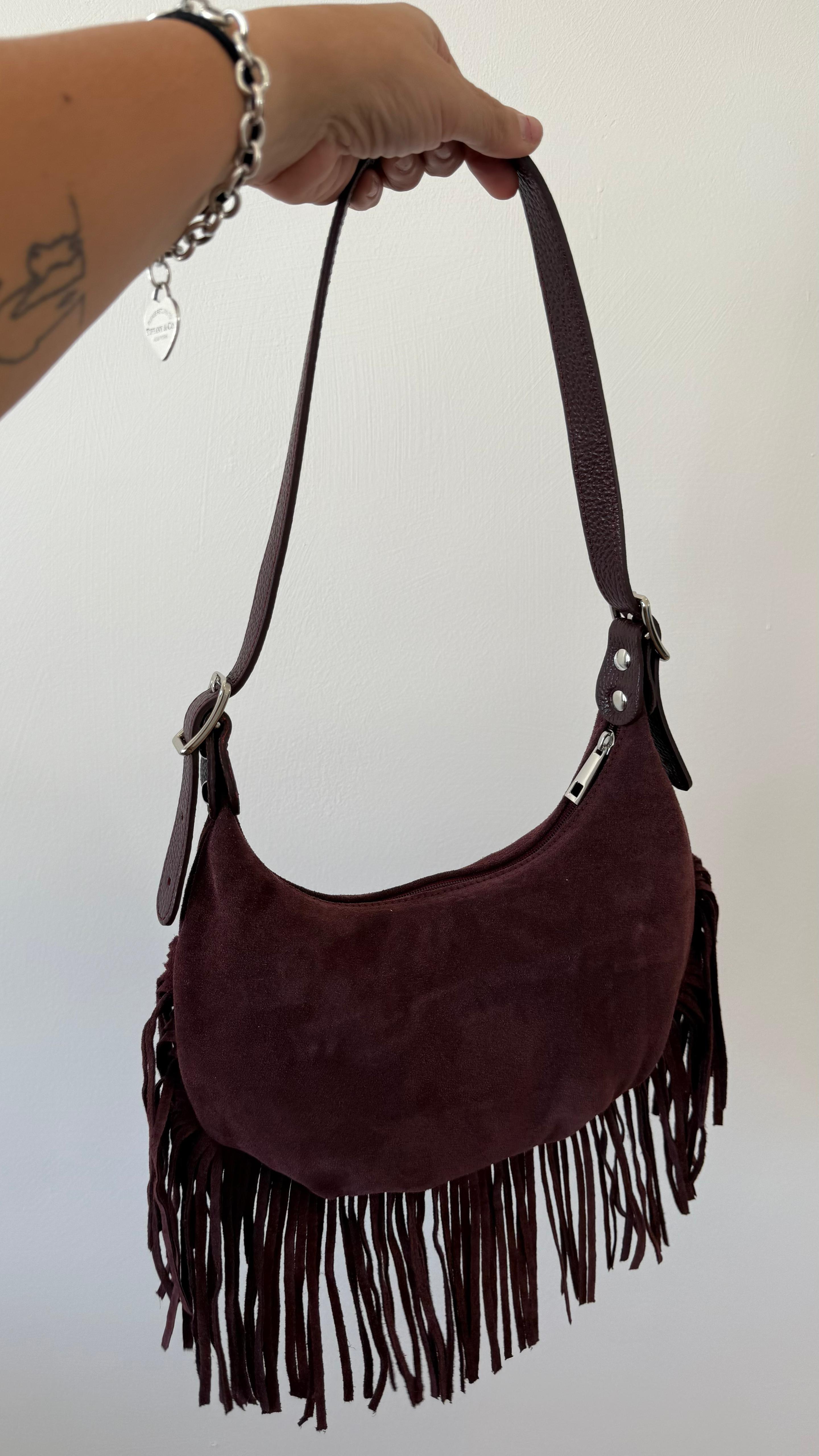 HALF MOON BAG FRANGE AURORA NEW