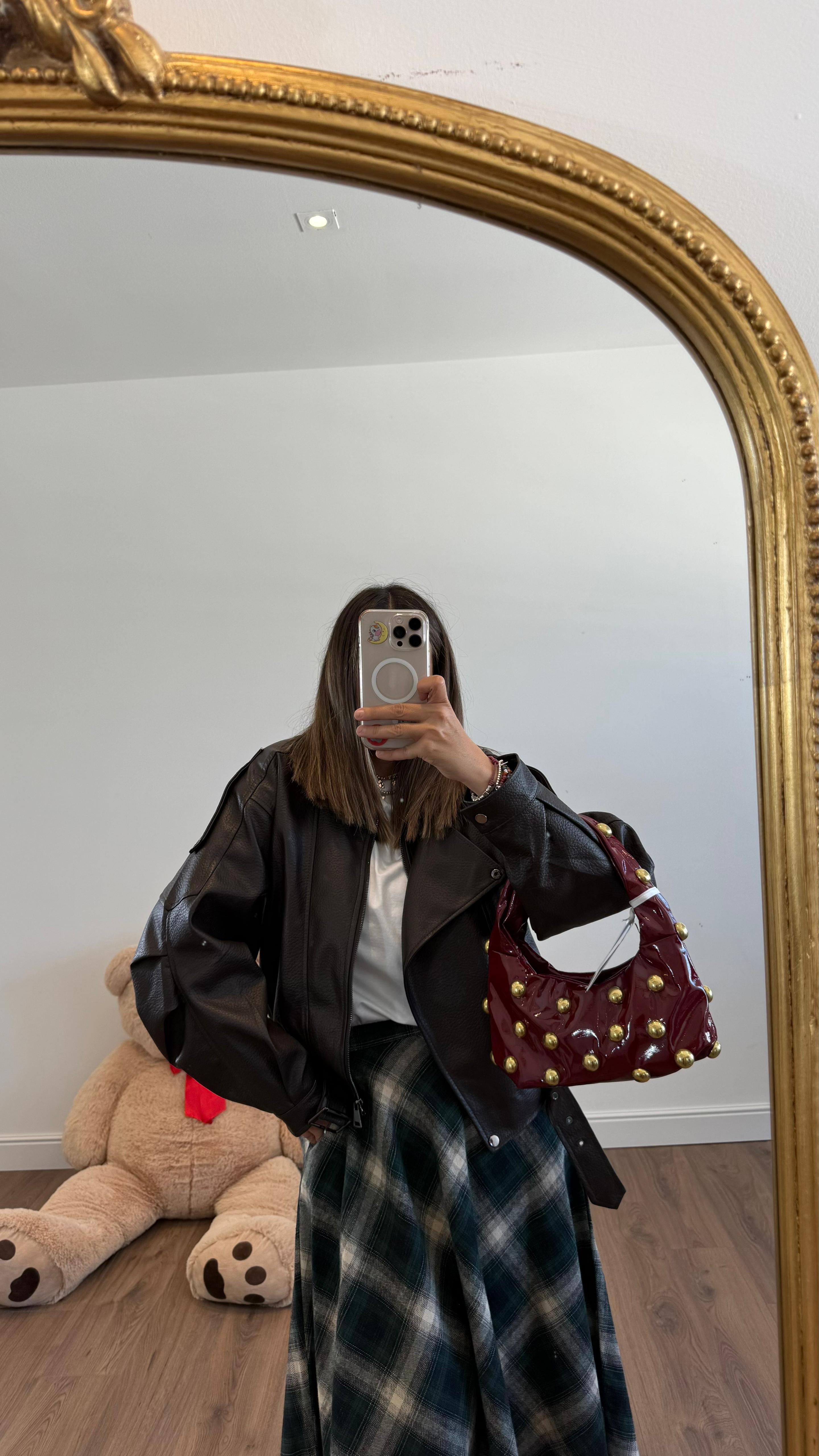 GIACCA ECOPELLE MARRONE OVER 16162 NEW