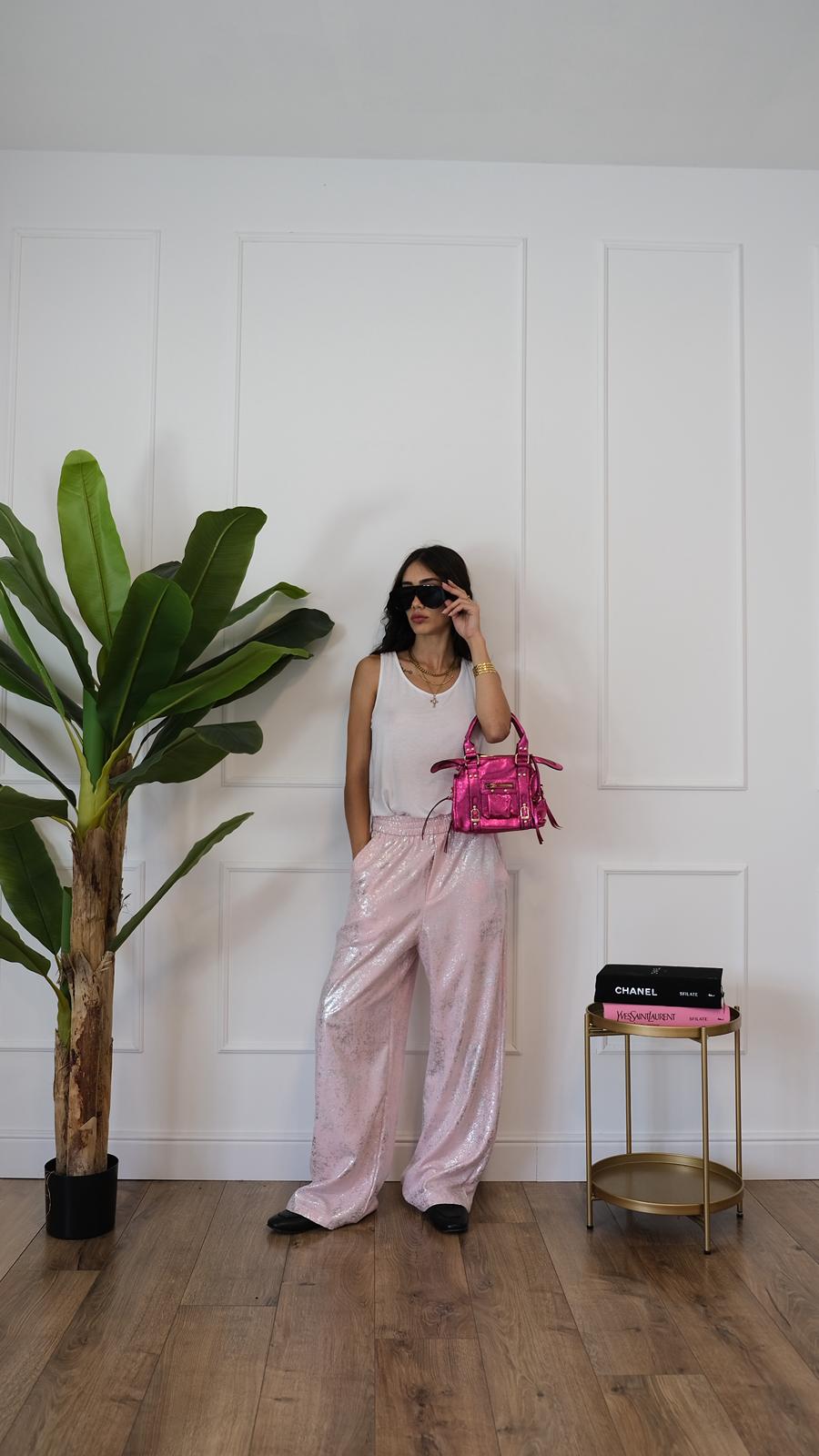 PANTALONE LAMINATO ROSA ME0016 NEW