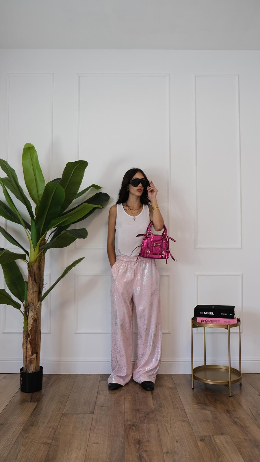 PANTALONE LAMINATO ROSA ME0016 NEW