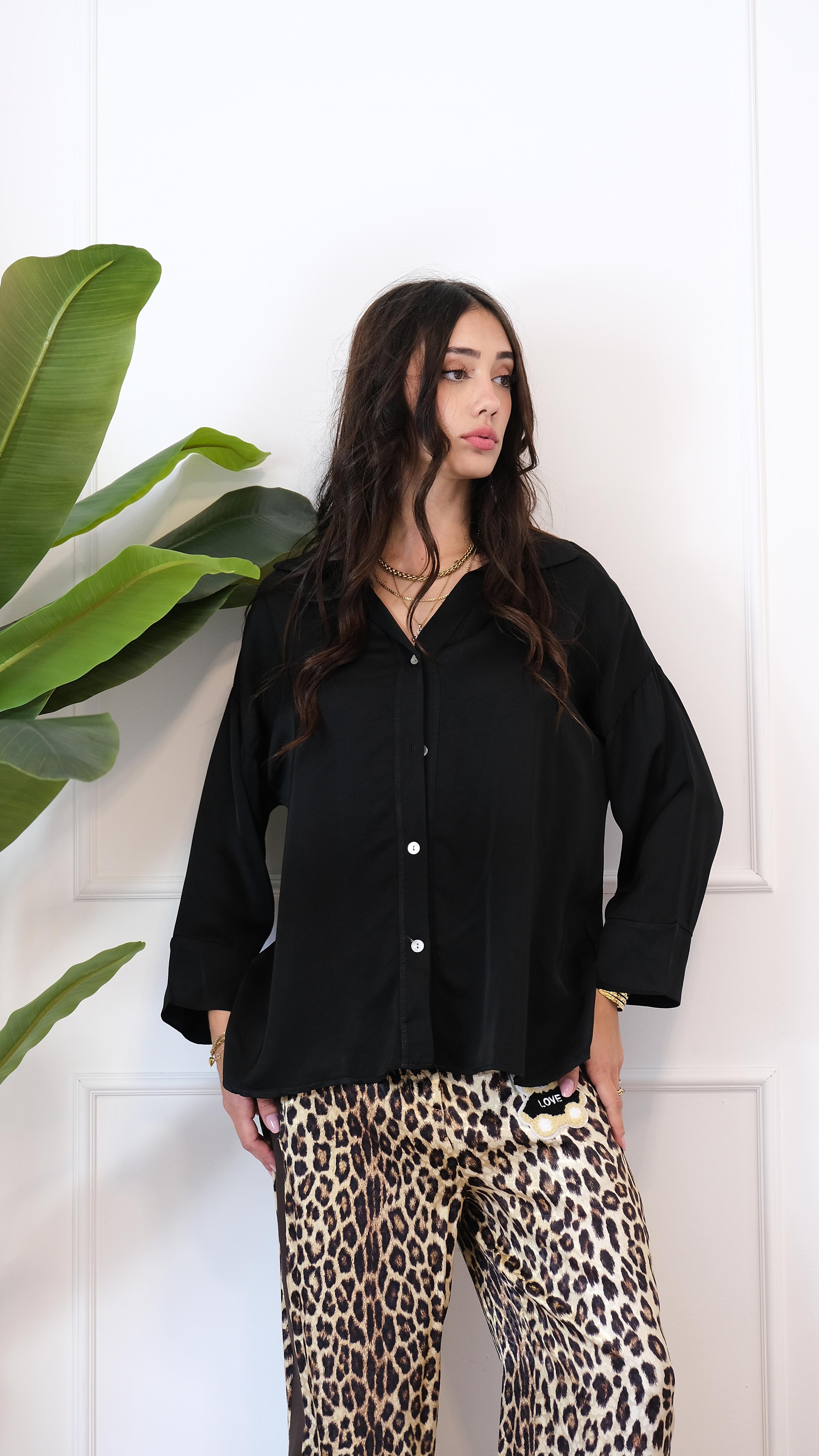 CAMICIA NERA 5686 NEW