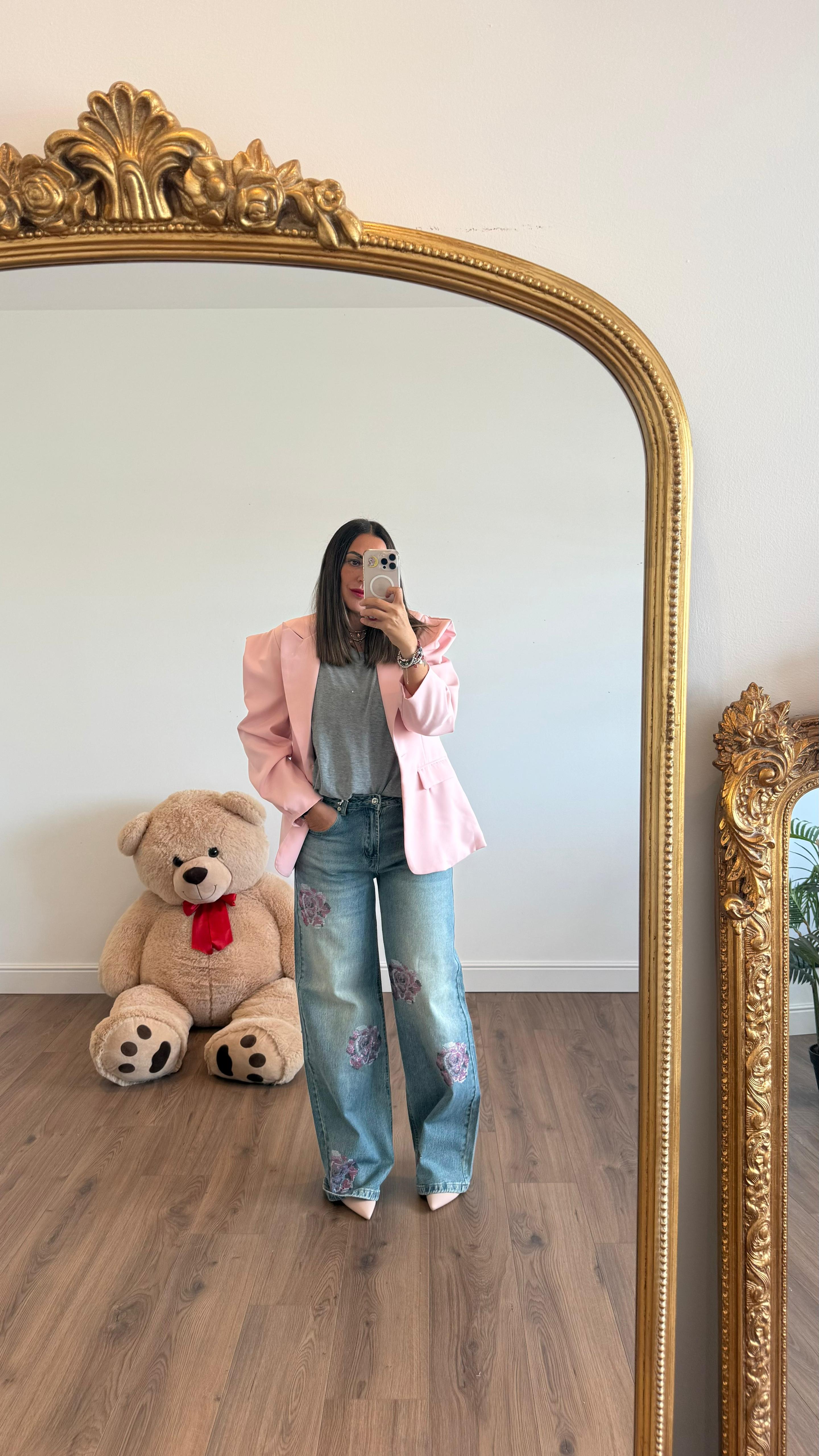 JEANS STRASS FIORI F48 NEW