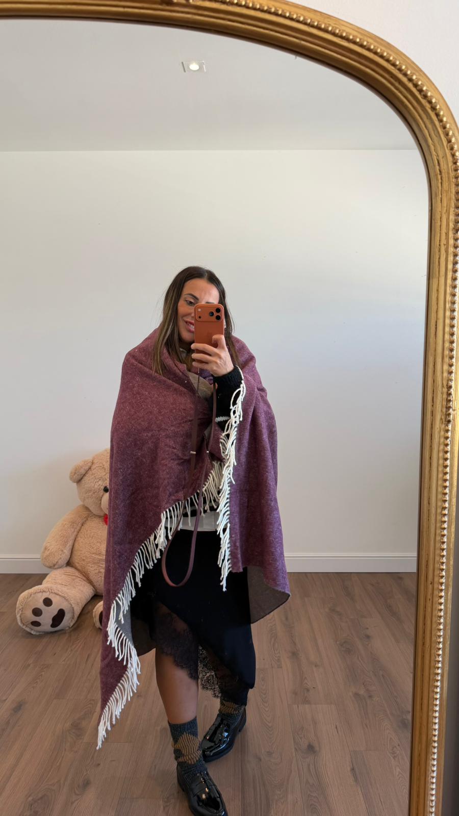 PLAID BORDEAUX NEW