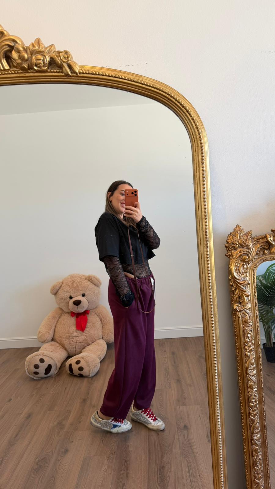 PANTALONE DELLA TUTA BORDEAUX 13159 NEW