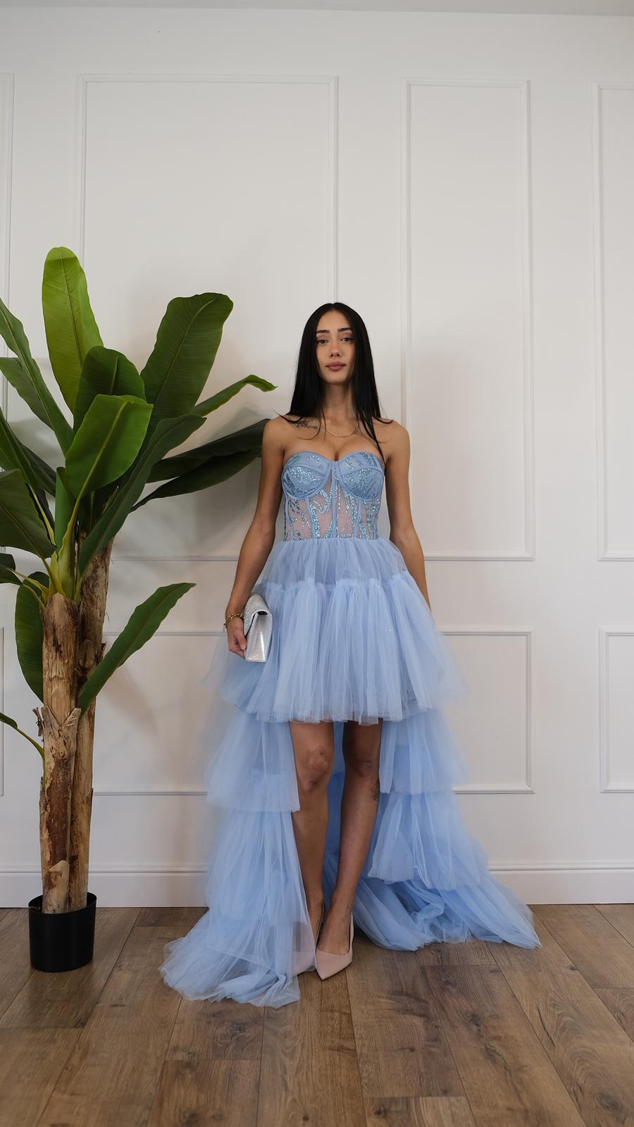 ABITO SCOLLO A CUORE GLITTER 97331 NEW