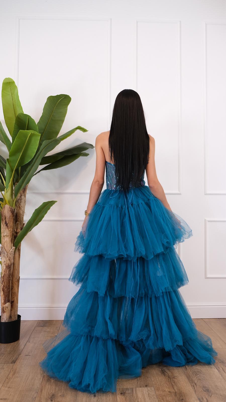 ABITO SCOLLO A CUORE GLITTER 97331 NEW