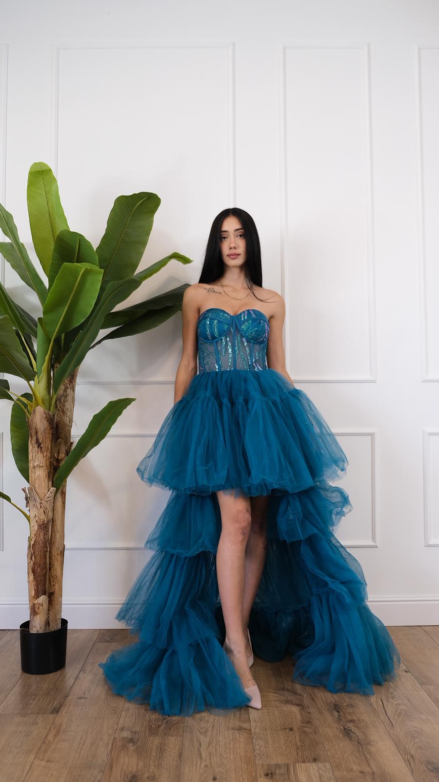 ABITO SCOLLO A CUORE GLITTER 97331 NEW