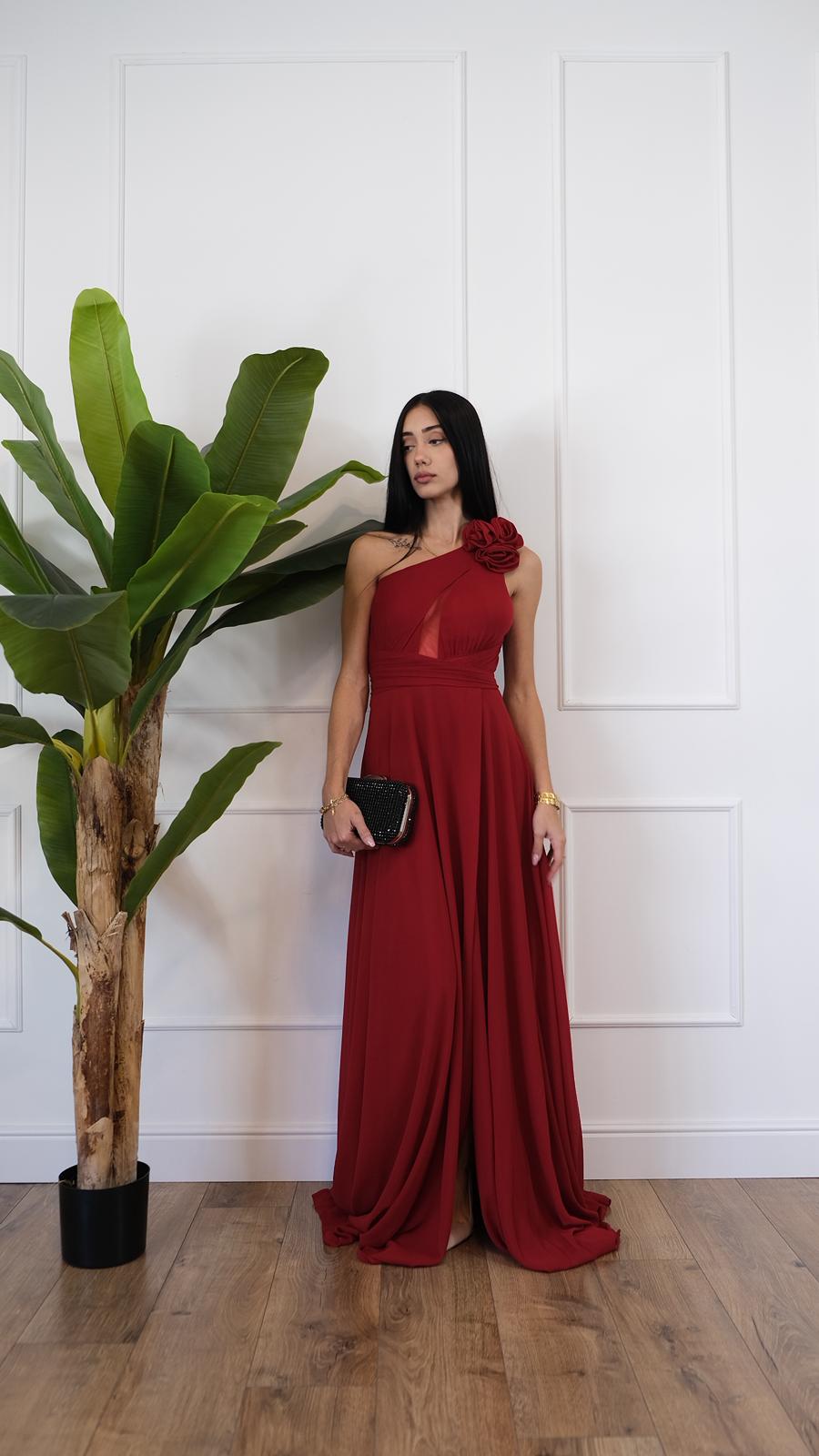 ABITO LUNGO ROJO 25128 NEW