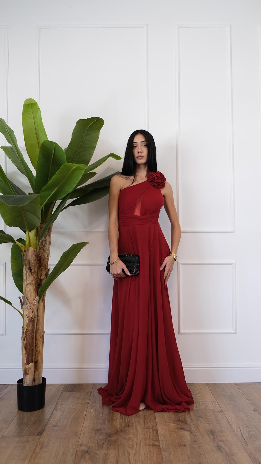 ABITO LUNGO ROJO 25128 NEW