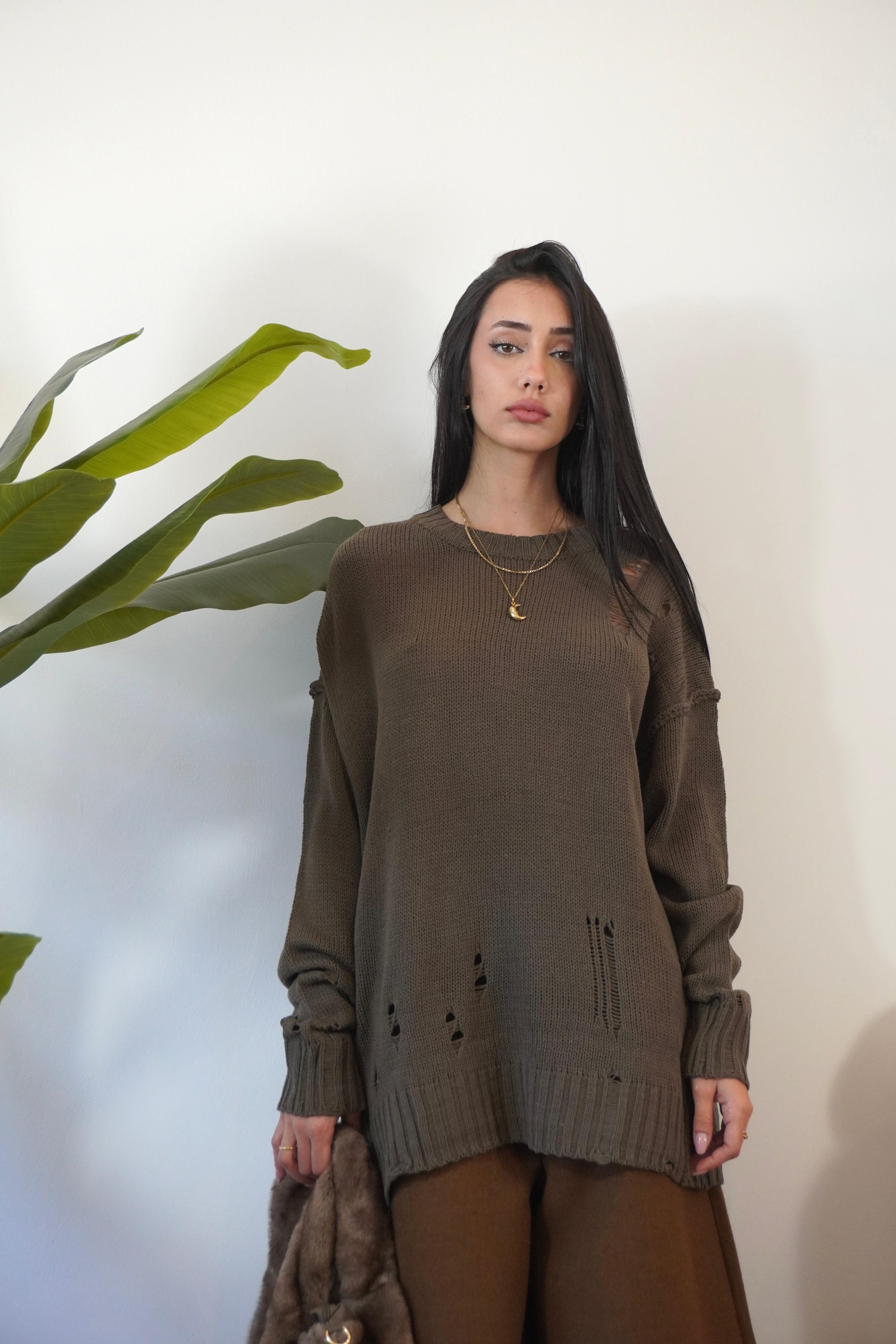 MAGLIONE CUT OUT PL12310 NEW