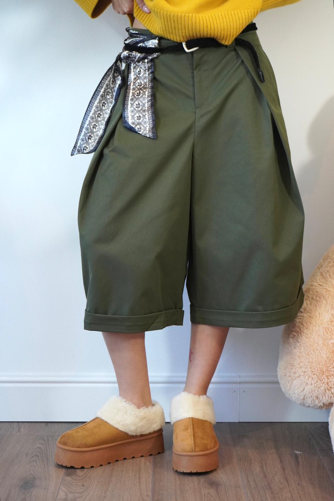 BERMUDA VERDE MILITARE W46185 NEW