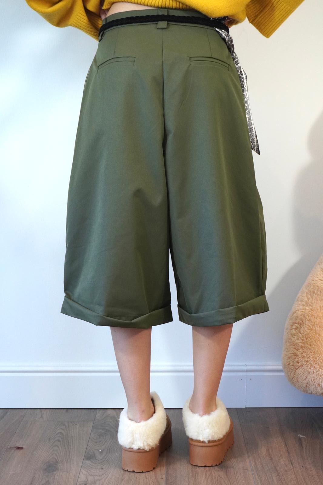 BERMUDA VERDE MILITARE W46185 NEW