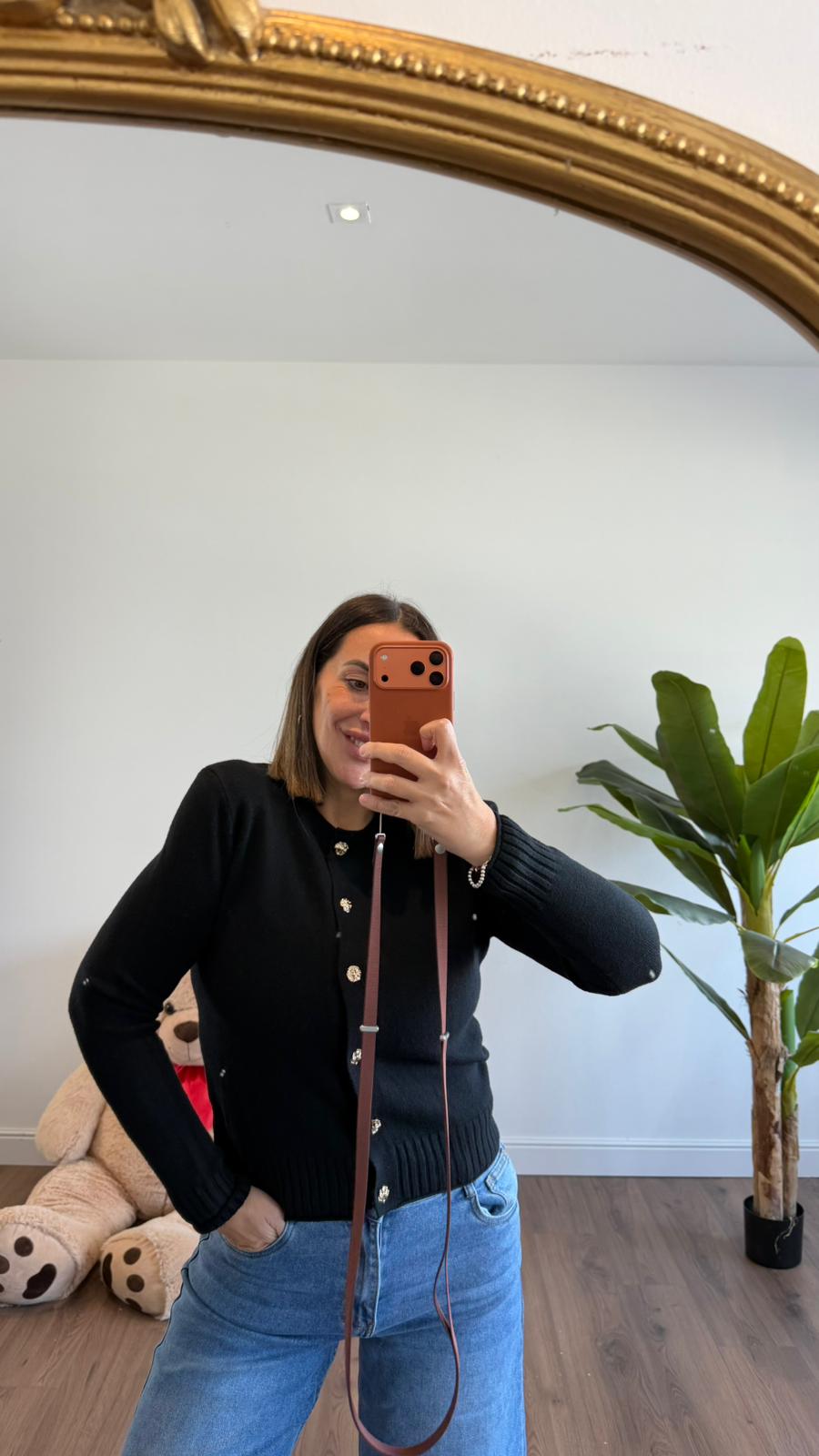 CARDIGAN NERO BOTTONI DORATI 9560 NEW