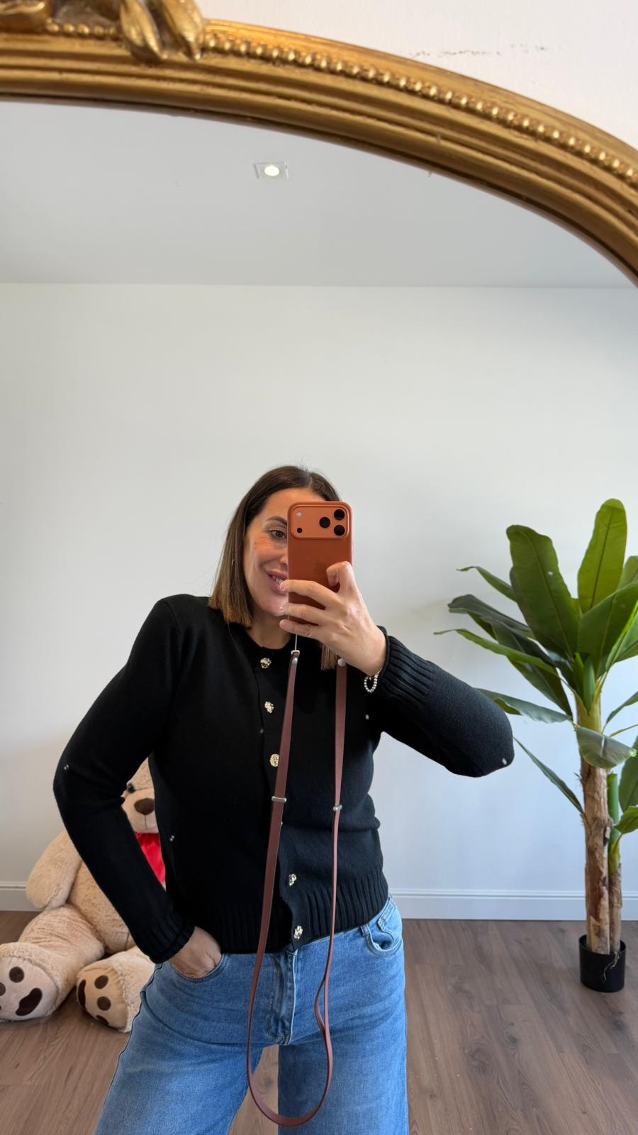 CARDIGAN NERO BOTTONI DORATI 9560 NEW