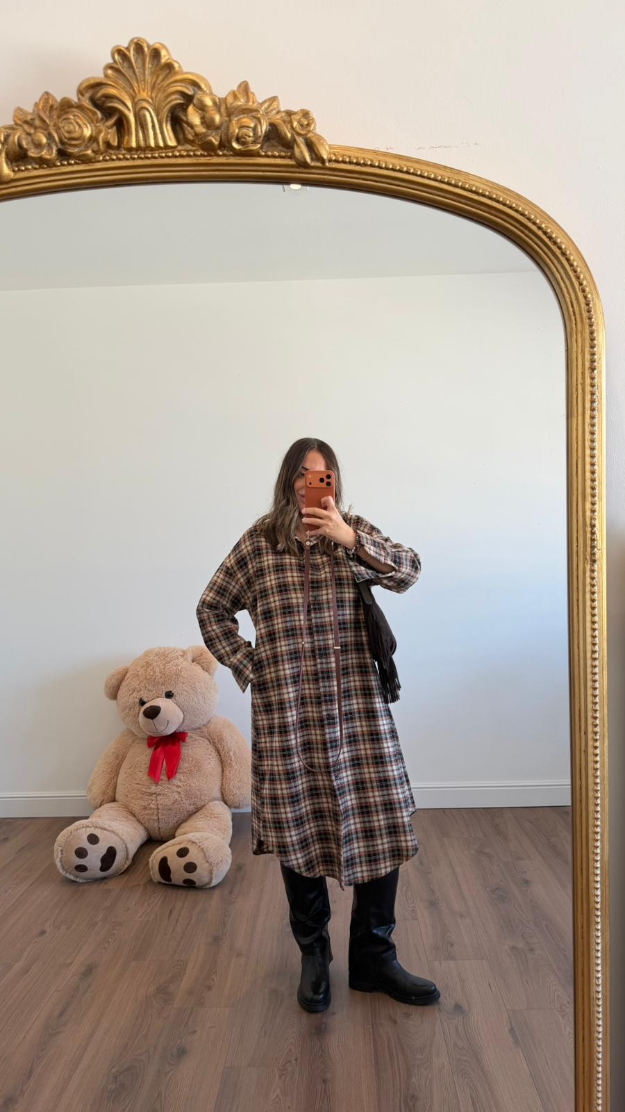 MAXI ABITO A CAMICIA C3179 NEW