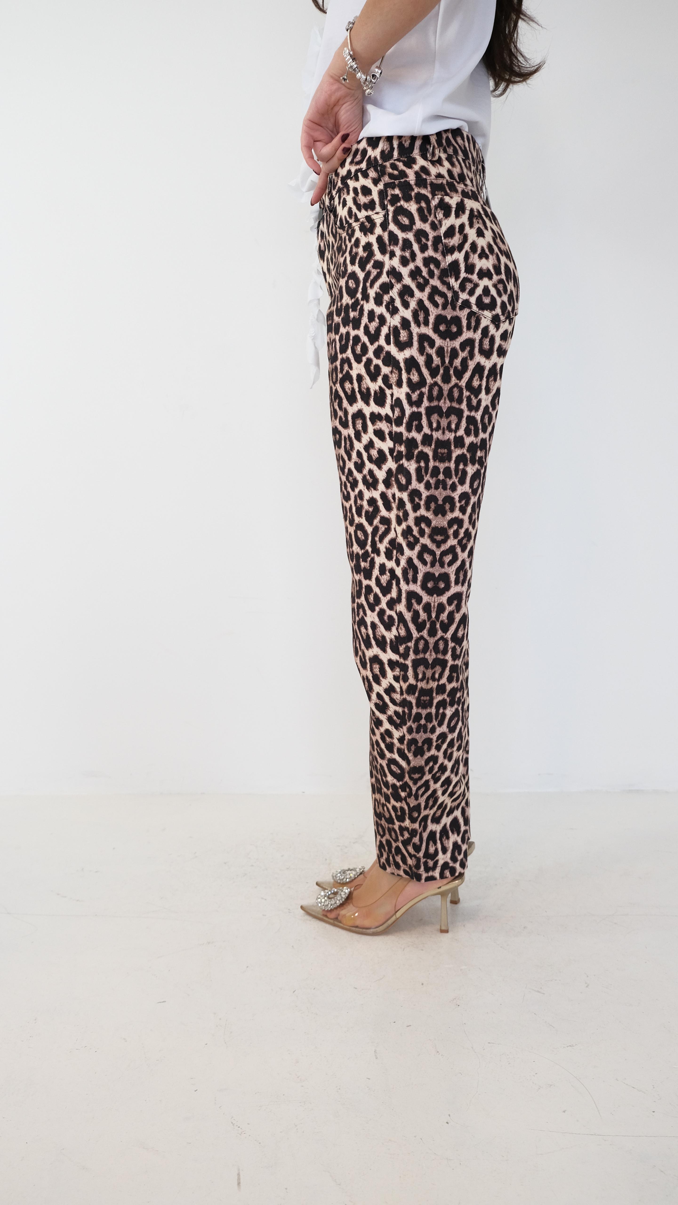 JEANS LEOPARDATO 8197