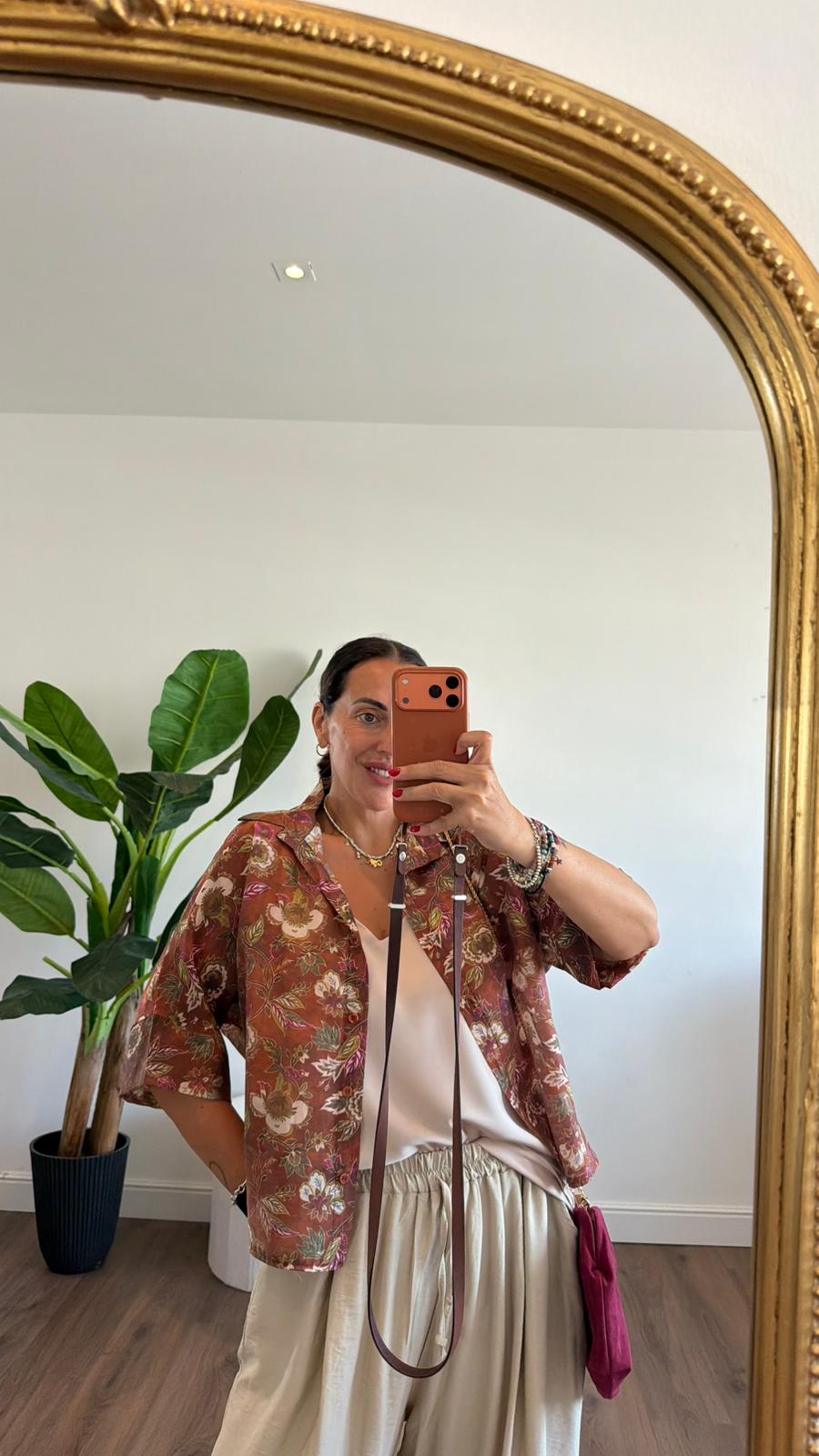 CAMICIA FIORI RUGGINE 7060 NEW