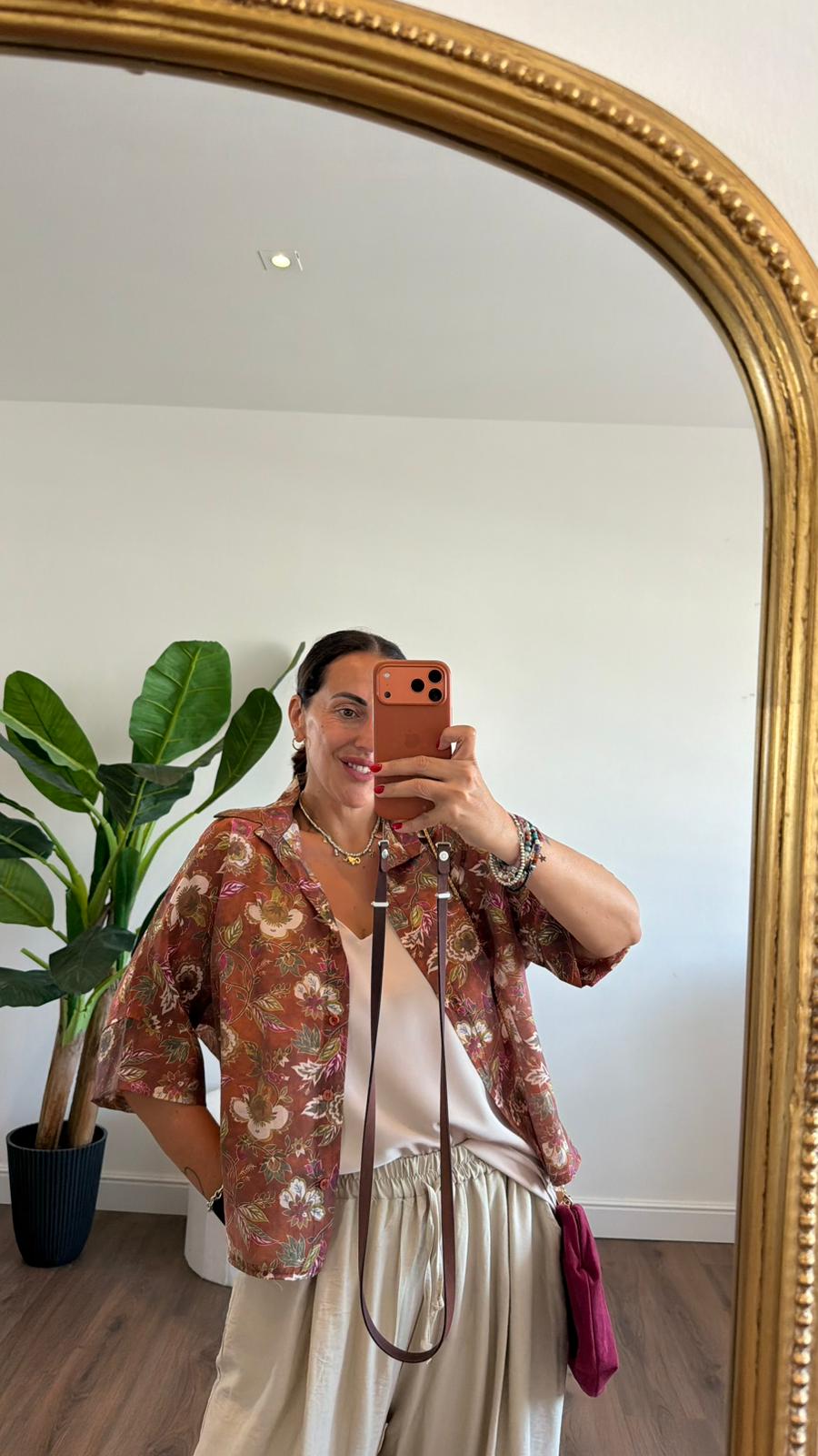 CAMICIA FIORI RUGGINE 7060 NEW